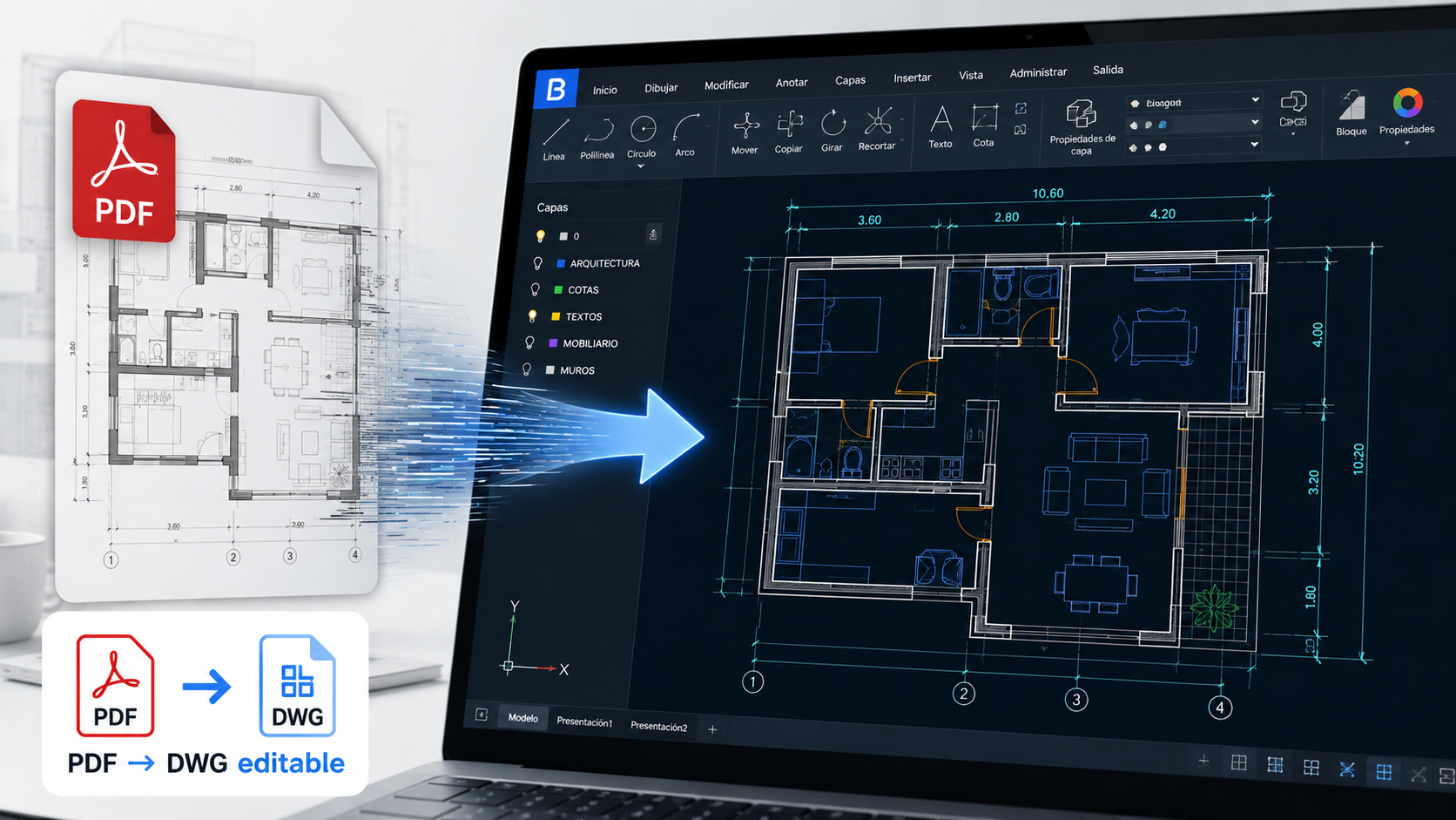 Importar PDF en BricsCAD: Cuando el Plano en Papel Vuelve a Ser Editable